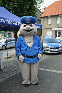 Radiowozy policyjne, sierż. Pyrek - maskota wielkopolskiej Policji, policjanci